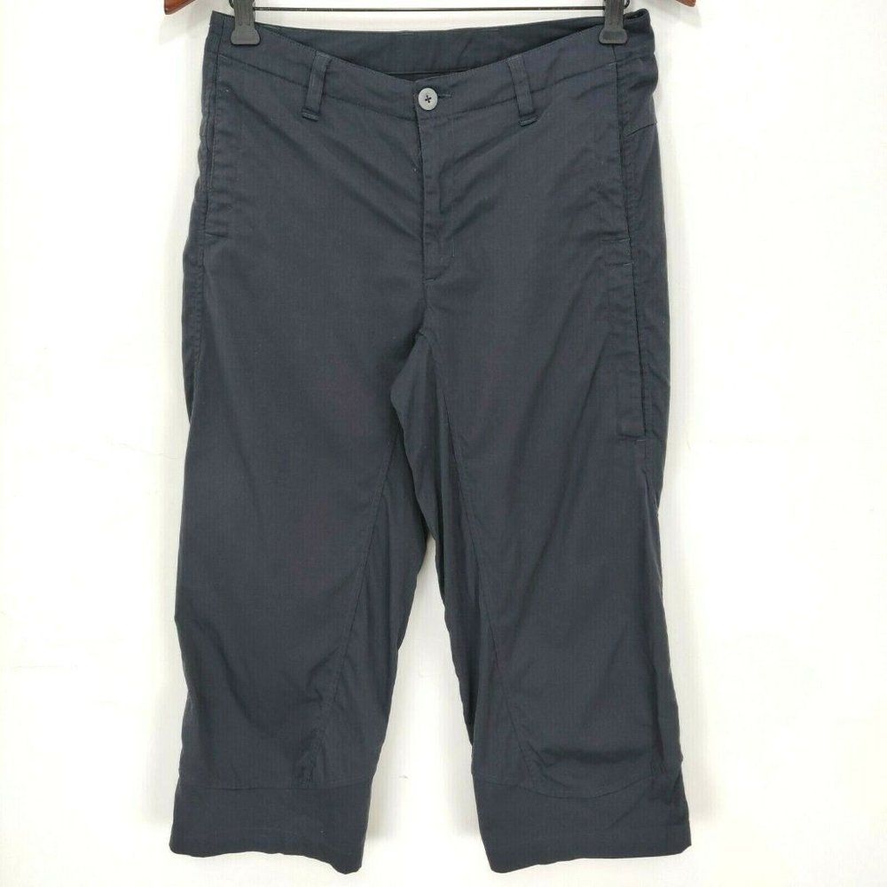 Patagonia Women's Size 8 Gray Nylon Cropped Capri Pants Pockets Hiking Casual